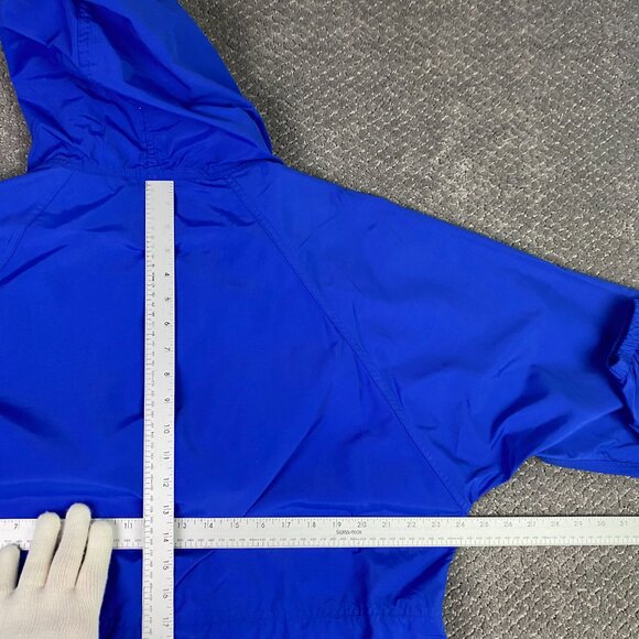 Vintage LL Bean Windbreaker Anorak Jacket Women's Blue Lightweight Packable - Picture 12 of 14